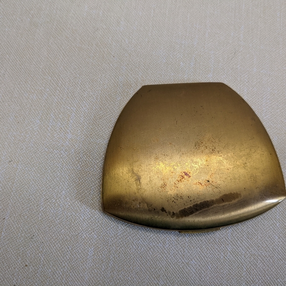 VINTAGE ELGIN AMERICAN GOLD TONE FACE POWDER COMPACT, CORNUCOPIA DESIGN Metal - Picture 4 of 6